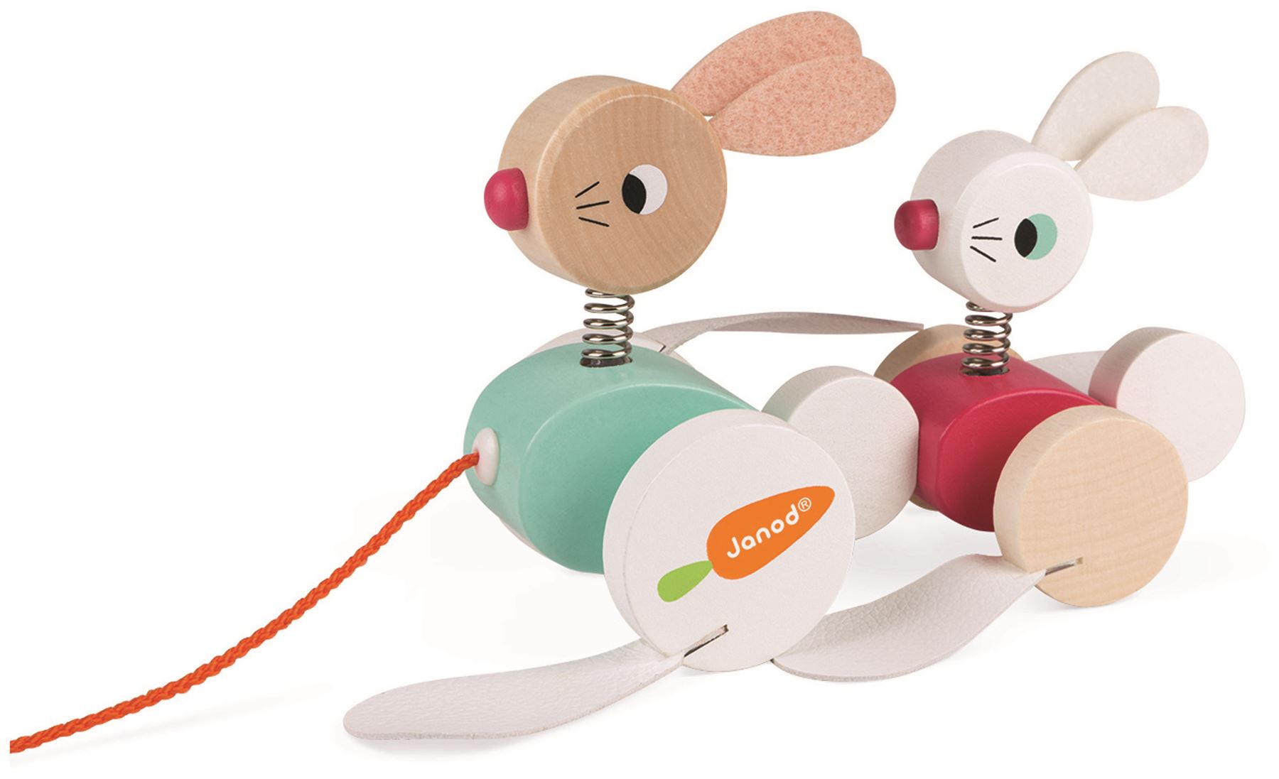 Janod ZIGOLOS PULL ALONG RABBIT Wooden Toy eBay