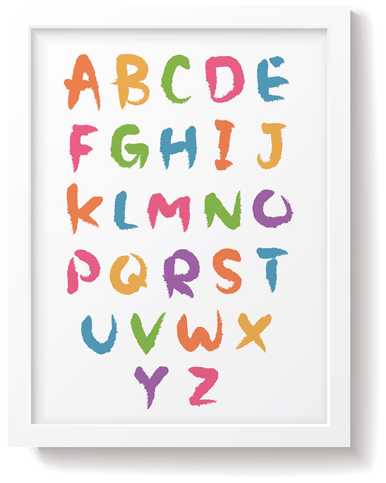 alphabet decoration for nursery