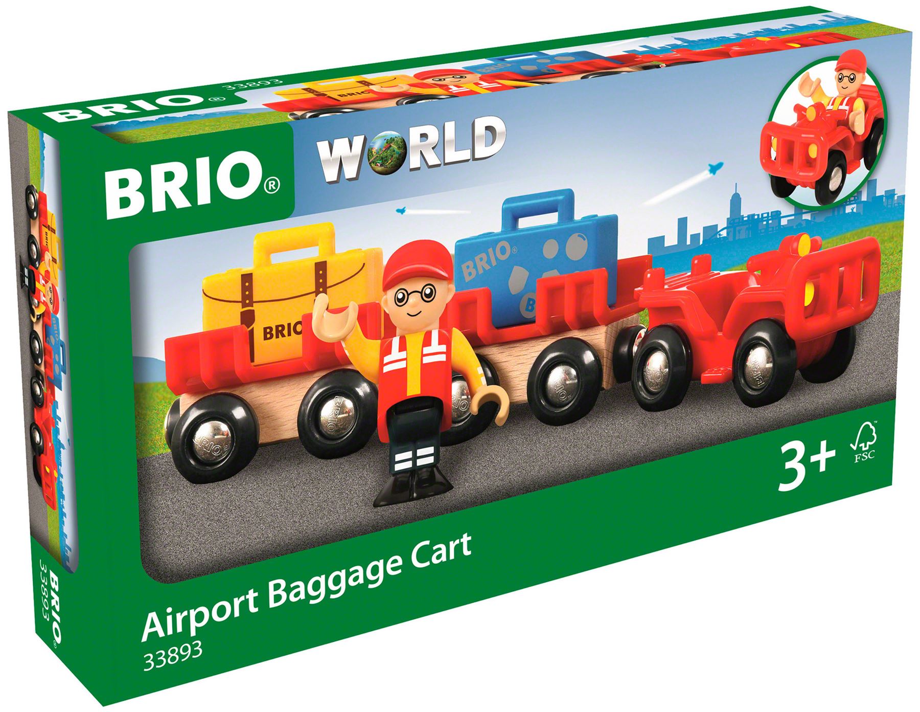 Brio AIRPORT BAGGAGE CART Wooden Toy Train eBay