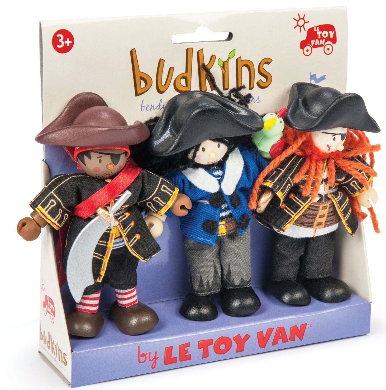 wooden pirate figures