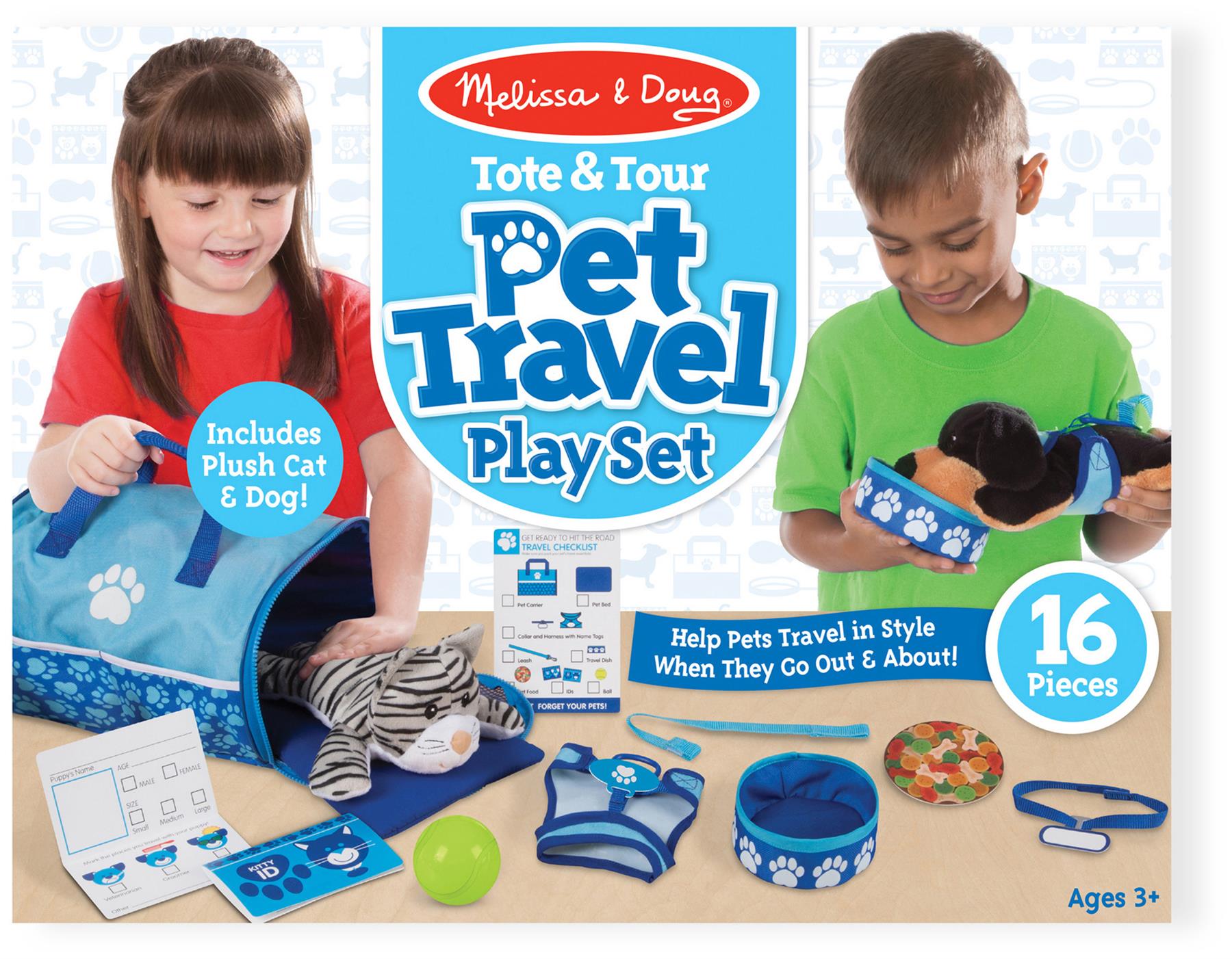 Melissa & Doug PET TRAVEL PLAY SET TOTE & TOUR Children Pretend Play BN