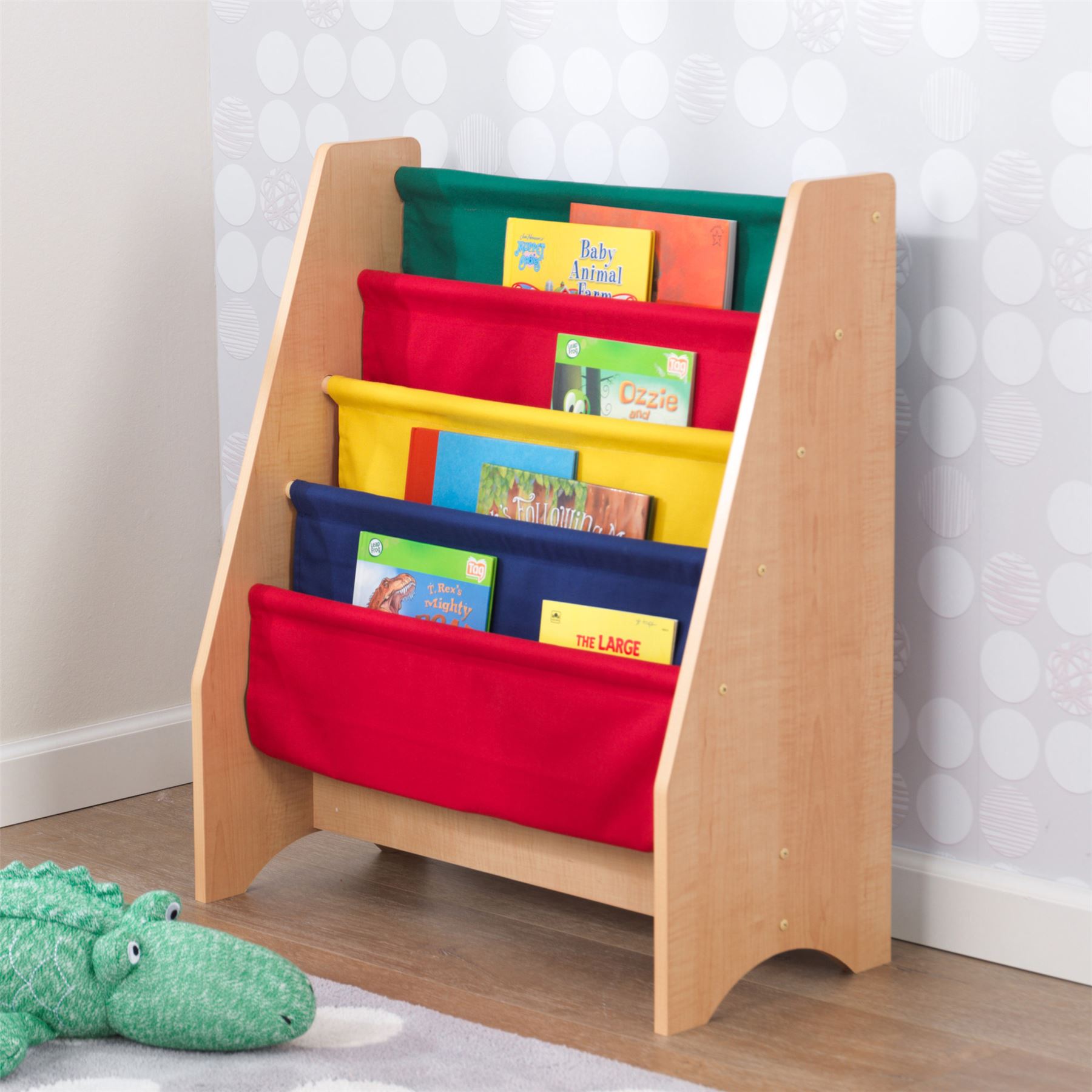 Kidkraft SLING BOOKSHELF Primary Natural Bookcase Kids/Childrens