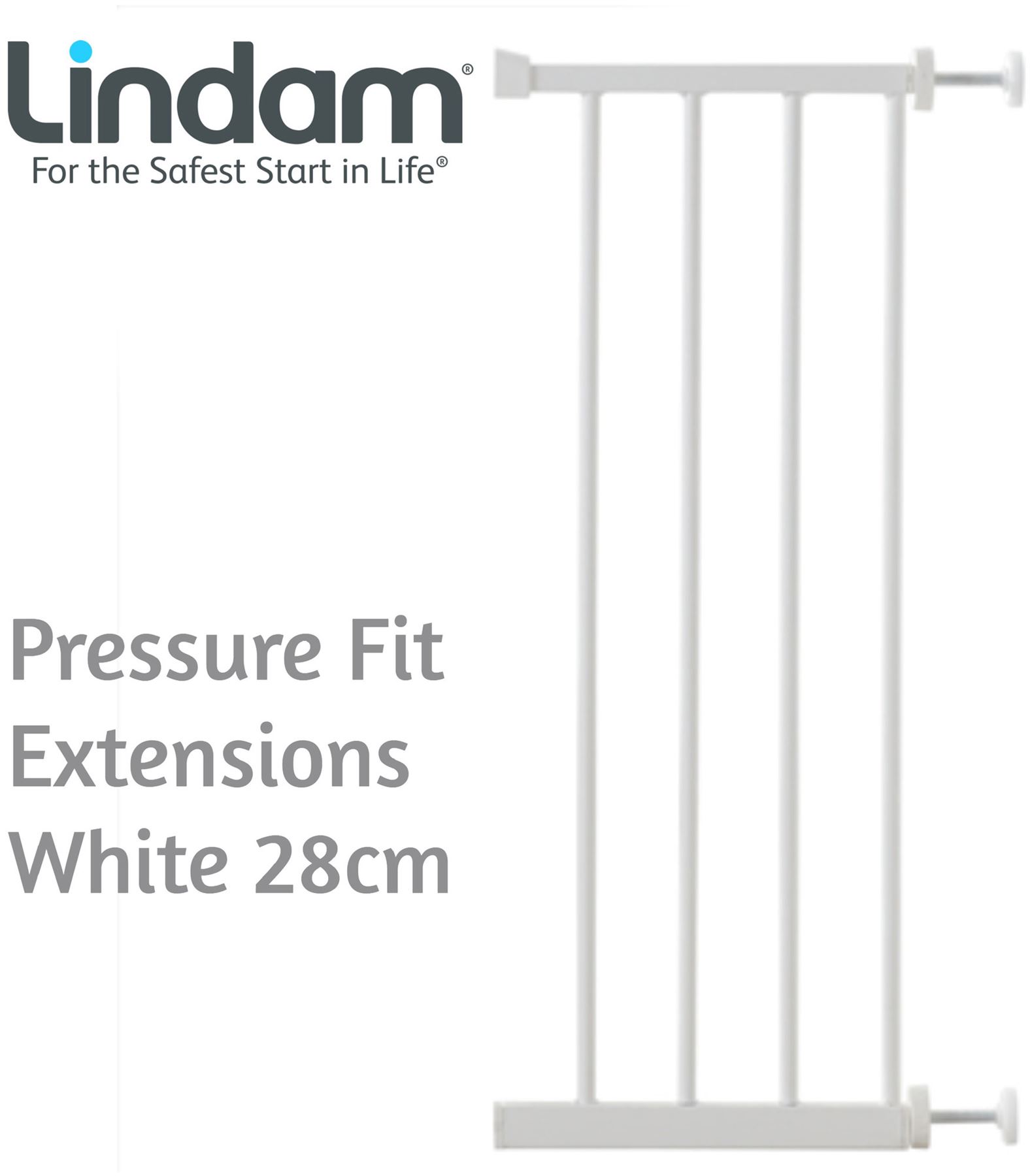 Lindam 14 cm de extensión universal-Blanco eje porte Orto Easy Fit Plus