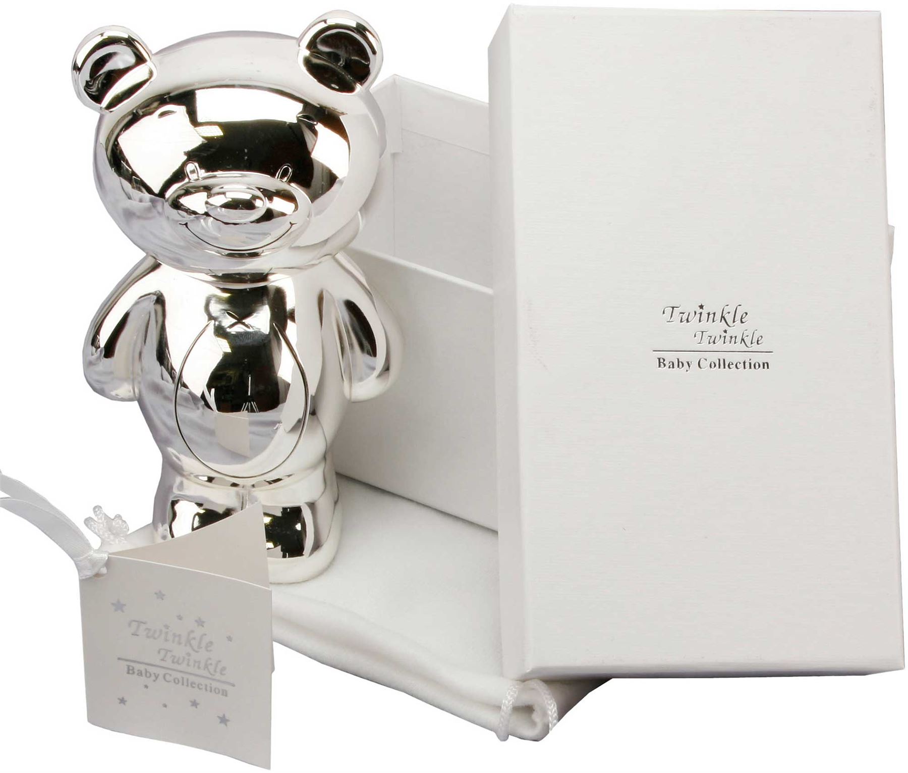 Twinkle Twinkle Girls Boys New Baby Christening Gift Boxed Silver Plated Rattle