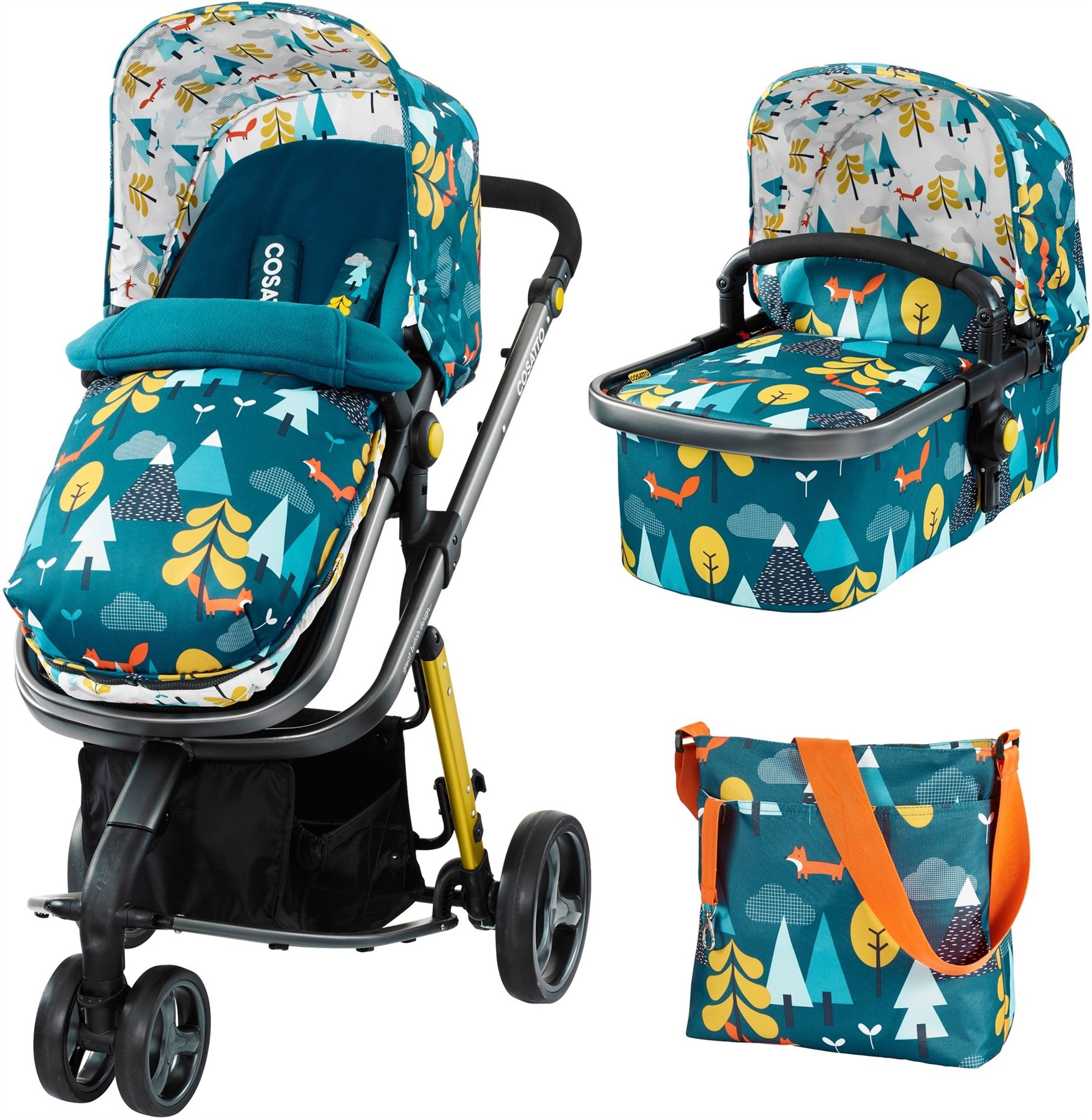 Cosatto GIGGLE2 TRAVEL SYSTEM Buggy/Carry Cot/Changing Bag Baby