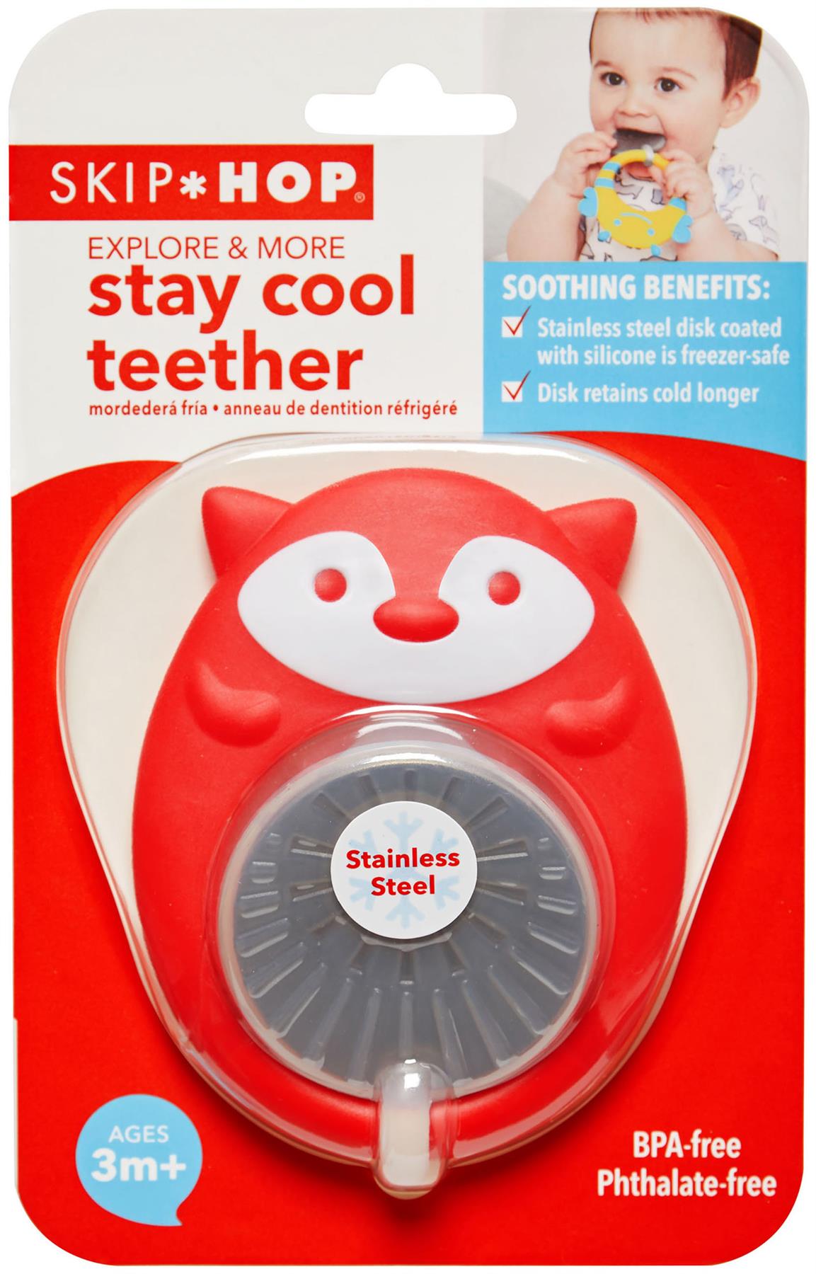 Skip Hop EXPLORE AND MORE COOL SOOTHING TEETHER FOX Baby Teething eBay