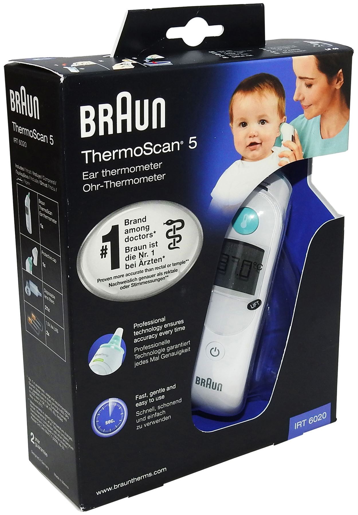 Braun THERMOSCAN 5 EAR THERMOMETER Baby Weaning eBay
