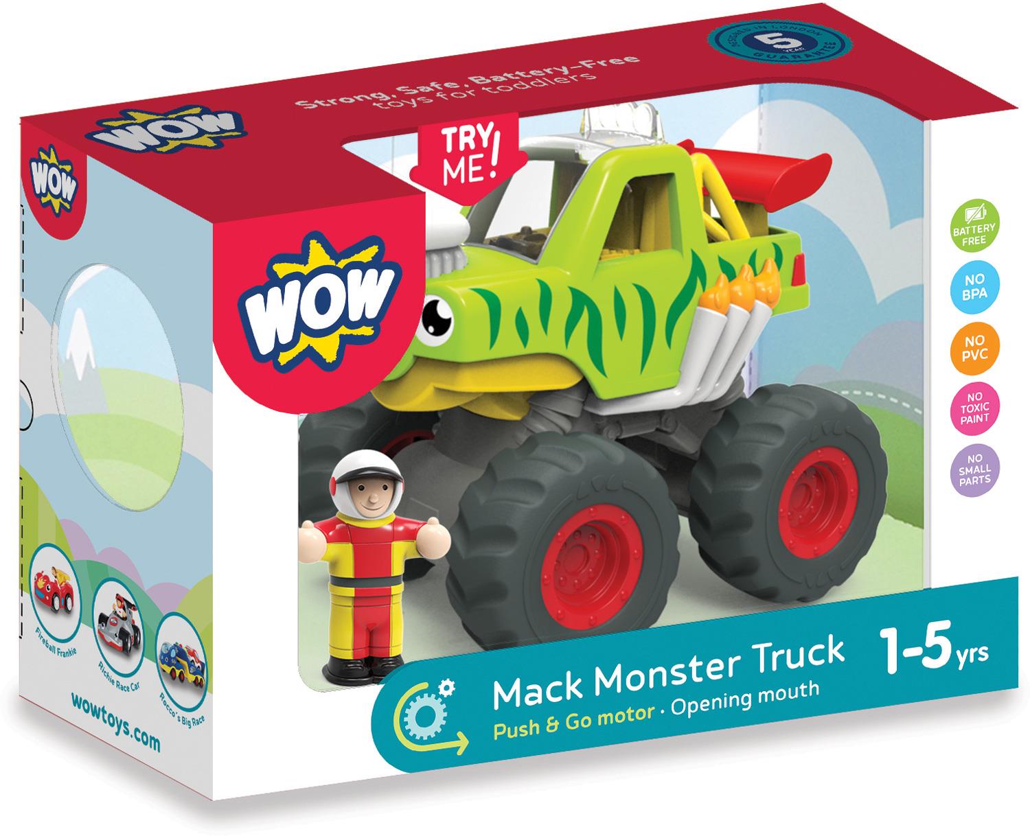 Wow Toys MACK MONSTER TRUCK Sturdy Toddler Kids Toy Vehicle Gift Play