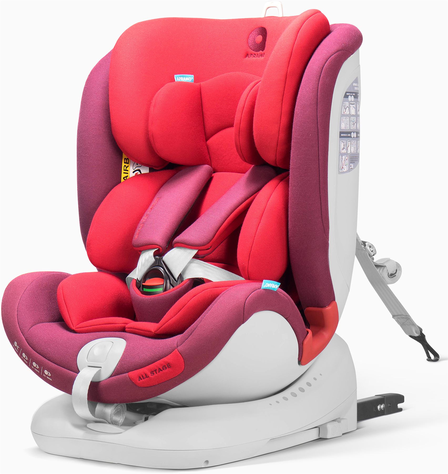 Apramo ALL STAGE CHILD CAR SEAT GROUP 0+/1/2/3 CHILLI RED 0 12 Years