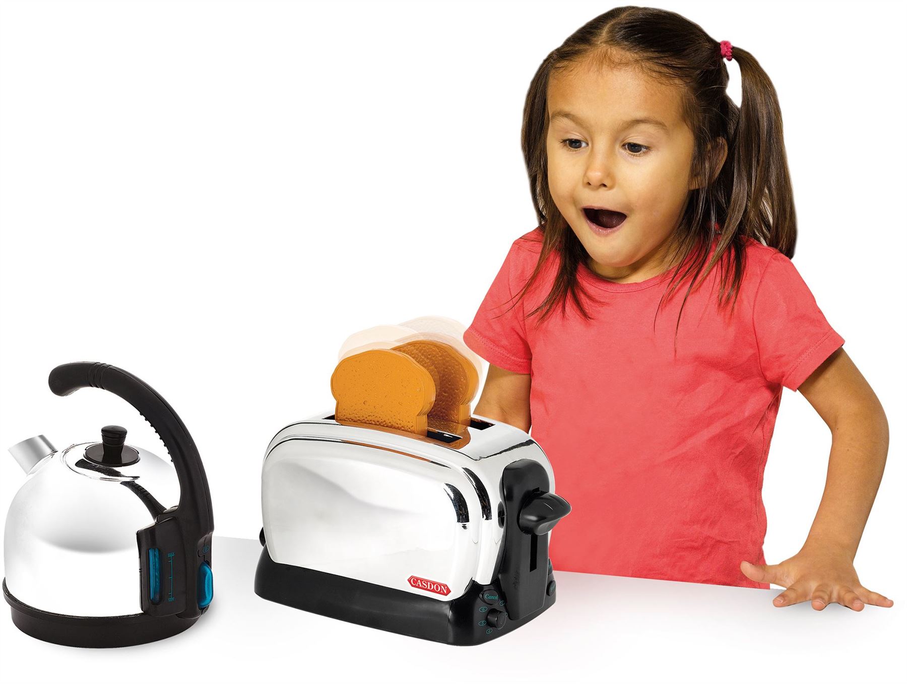 Casdon Breville Classic Toy Breakfast Set Kettle Toaster Role Play Toy