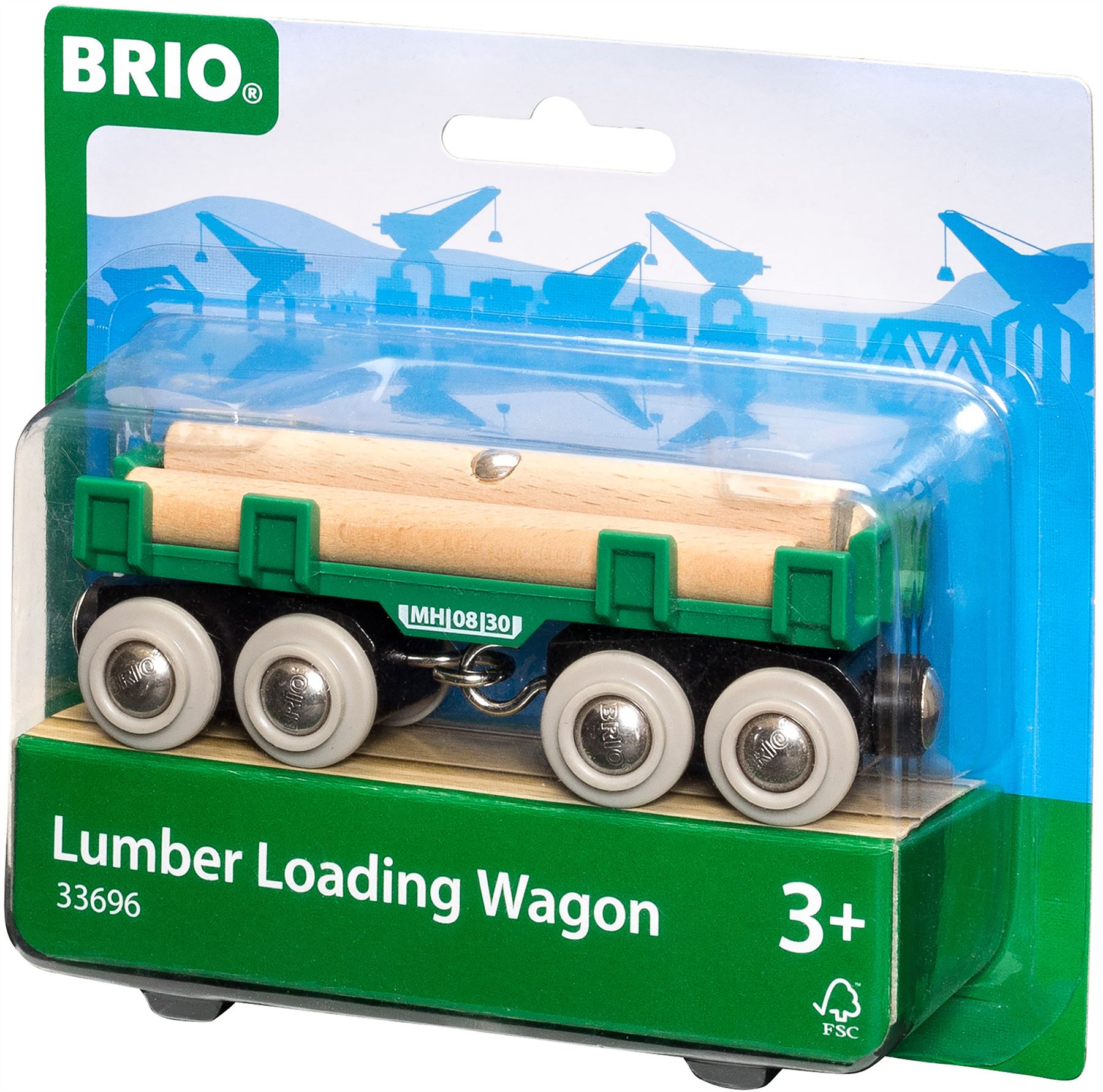 Brio LUMBER LOADING WAGON Train Set Accessory Wooden Toy Gift Baby