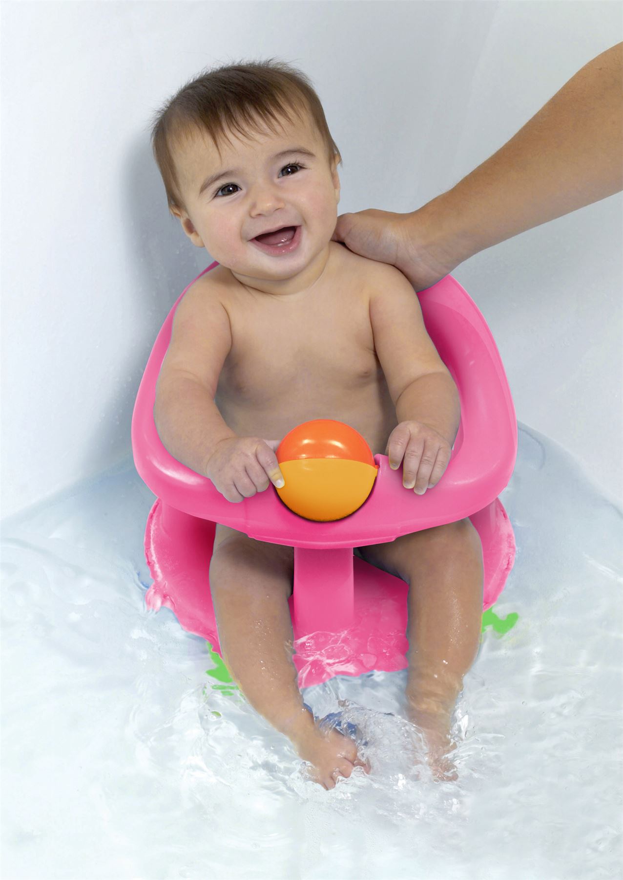 pink baby bath seat