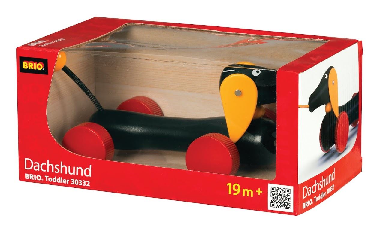 Brio PULL ALONG DACHSHUND Classic Baby/Child/Toddler Wooden Activity