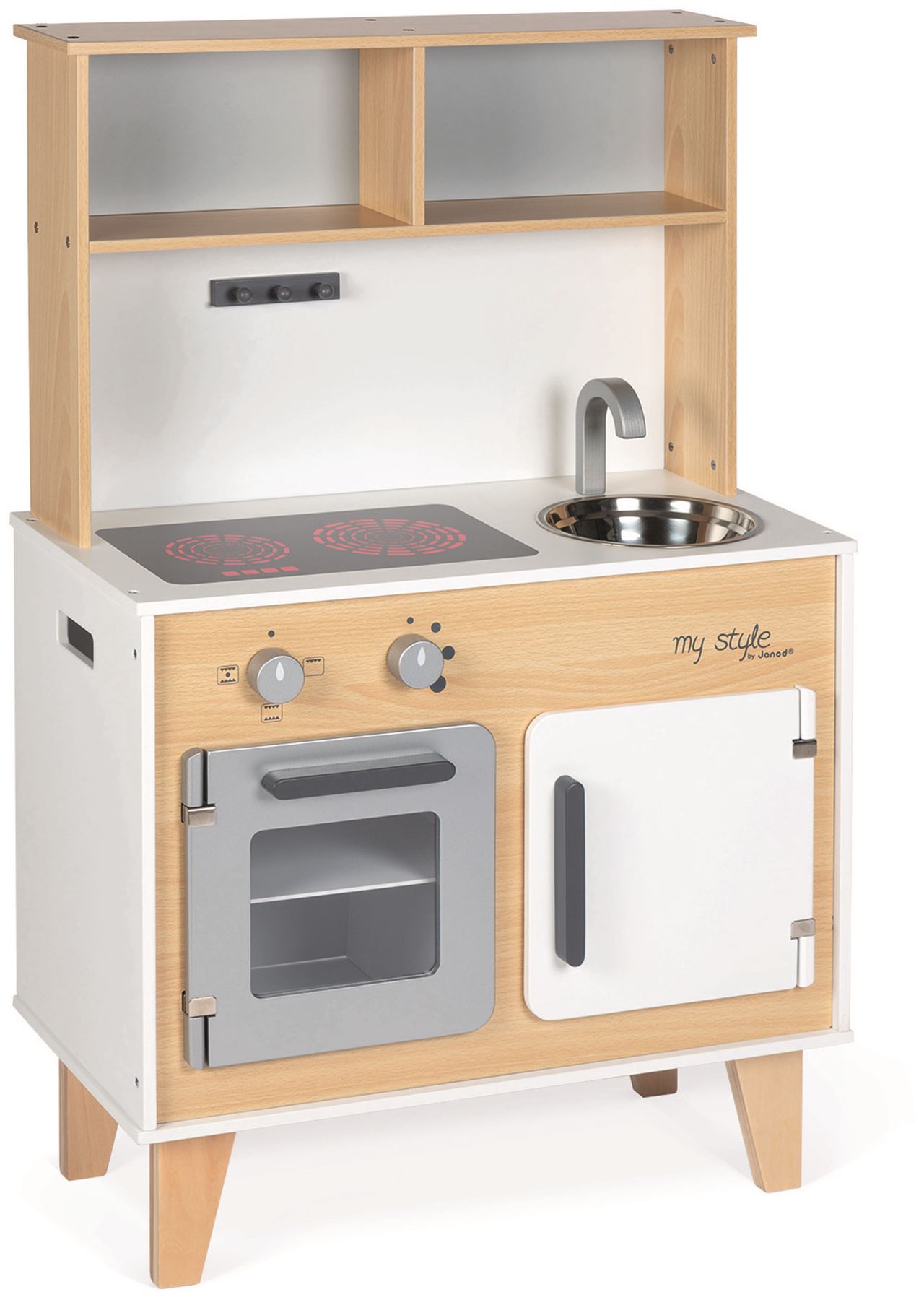 Janod CUSTOMISABLE MY STYLE BIG COOKER WITH STICKERS Wooden Toy eBay