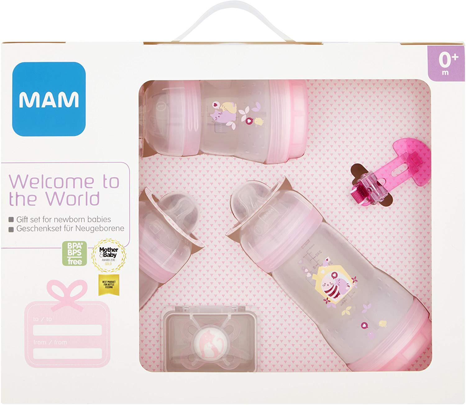 mam welcome to the world set pink