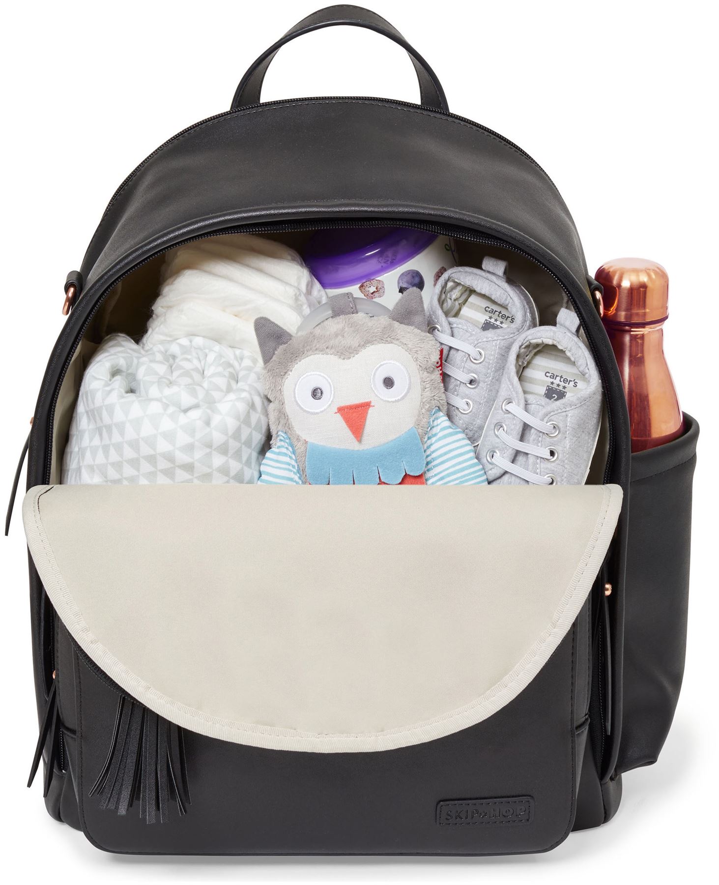 Skip Hop GREENWICH SIMPLY CHIC BACKPACK CHANGING BAG BLACK Baby Bag