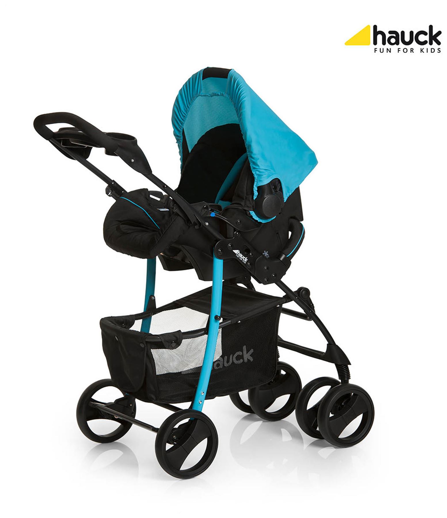 NEW Hauck Shopper SLX Pushchair Travel System shop n drive set Caviar Black//Aqua