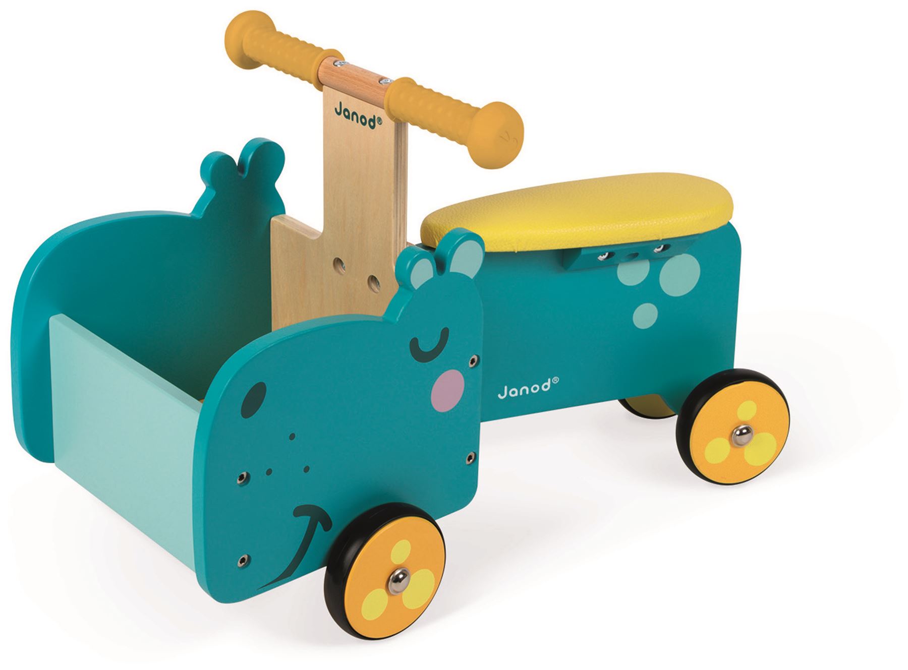Janod HIPPOPOTAMUS RIDEON Wooden Toy eBay