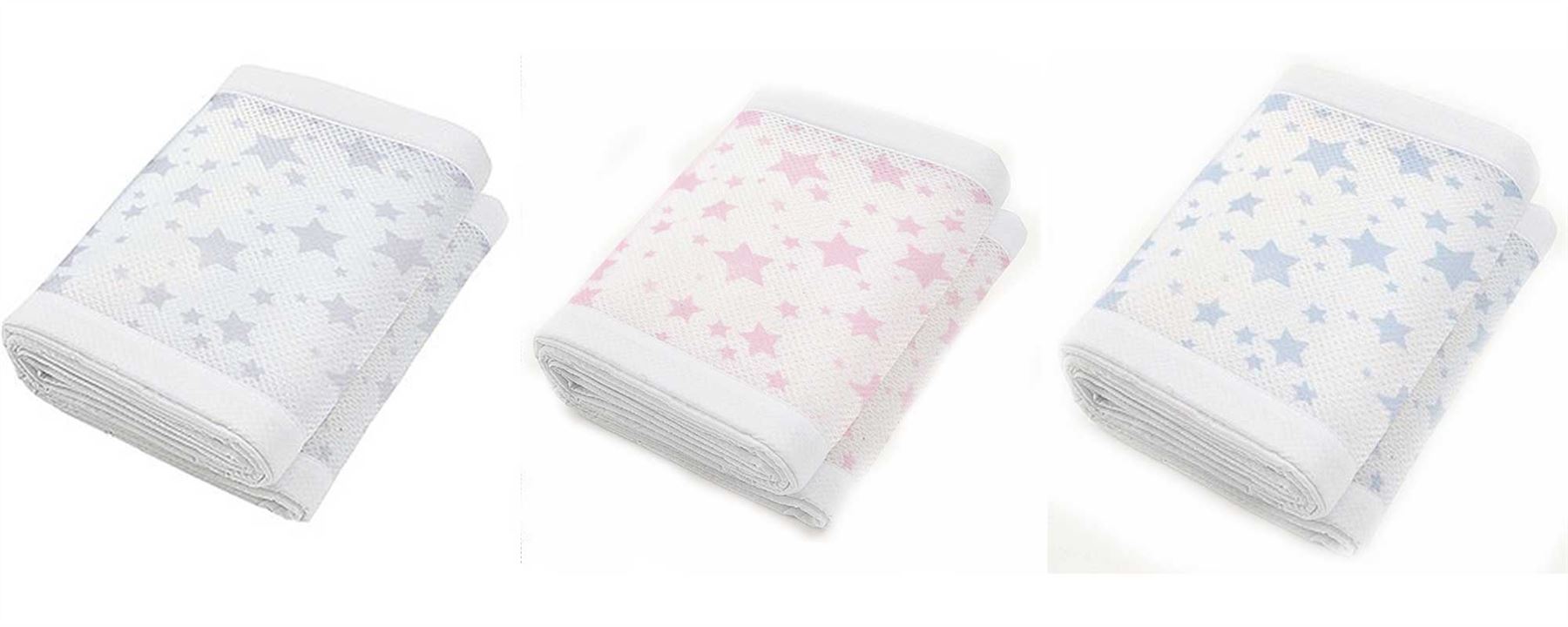 Breathable Baby TWO SIDED MESH LINER TWINKLE STAR Infant Cot Bumpers BN