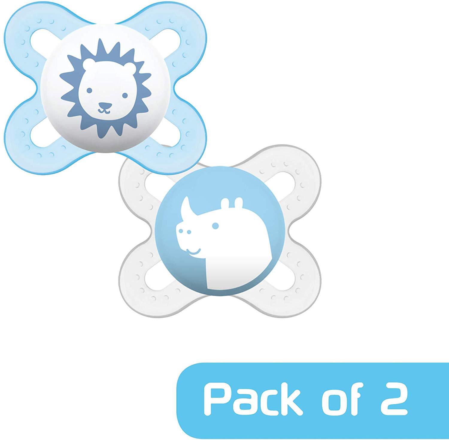 BLUE Baby Infant Dummies Sleep Aid BNIP MAM CRYSTAL 0+M SOOTHER