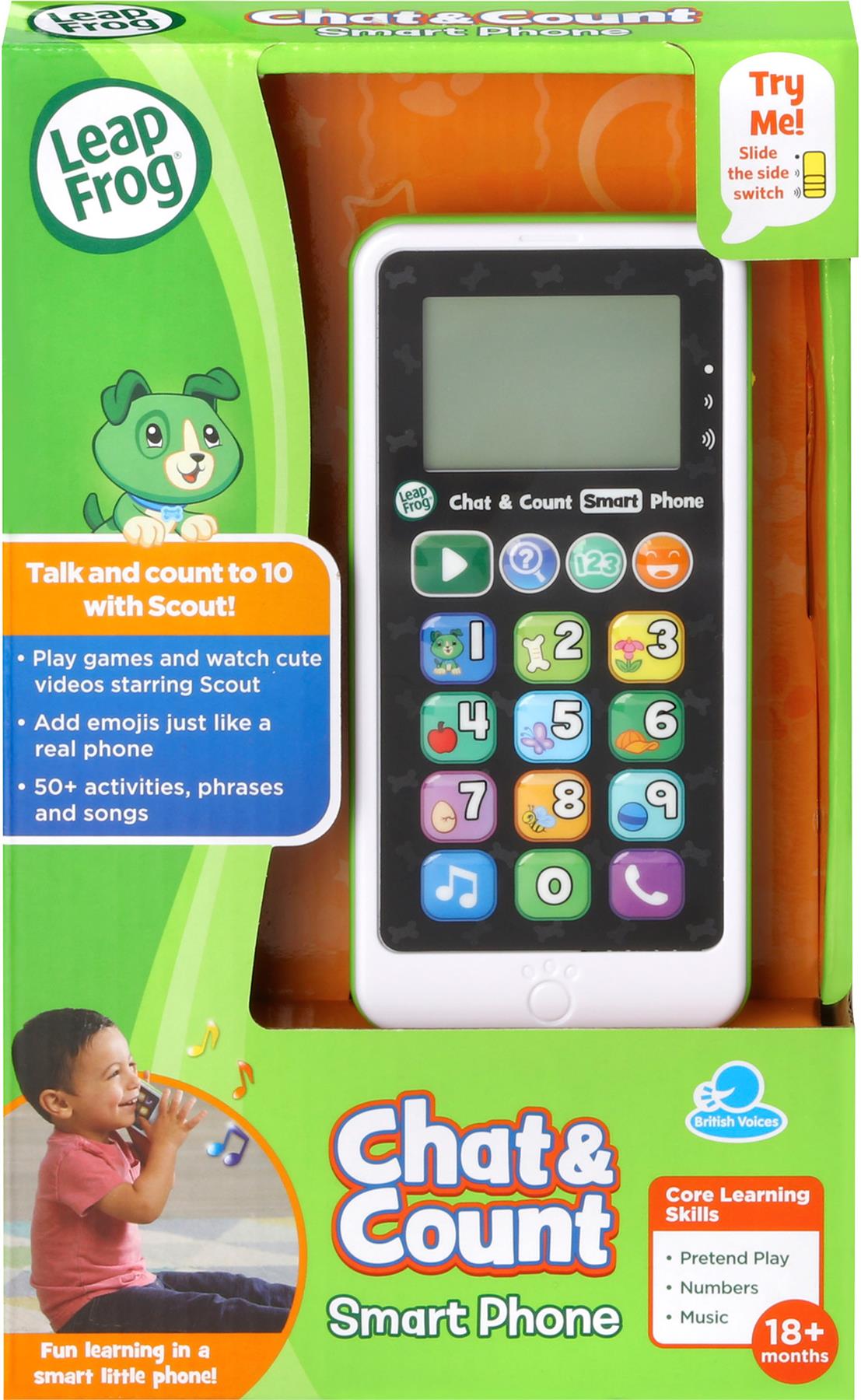 Leapfrog CHAT & COUNT SMART PHONE SCOUT Electronic Speaking Child'S Toy