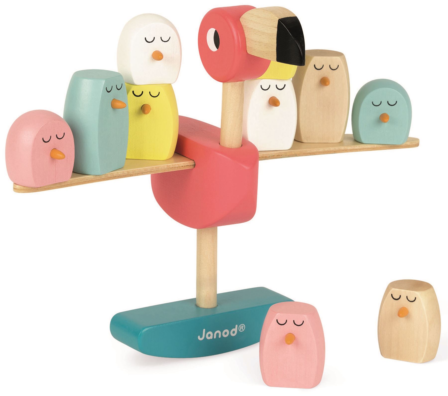 Janod ZIGOLOS BALANCING GAME FLAMINGO Wooden Toys Games Preschool BN