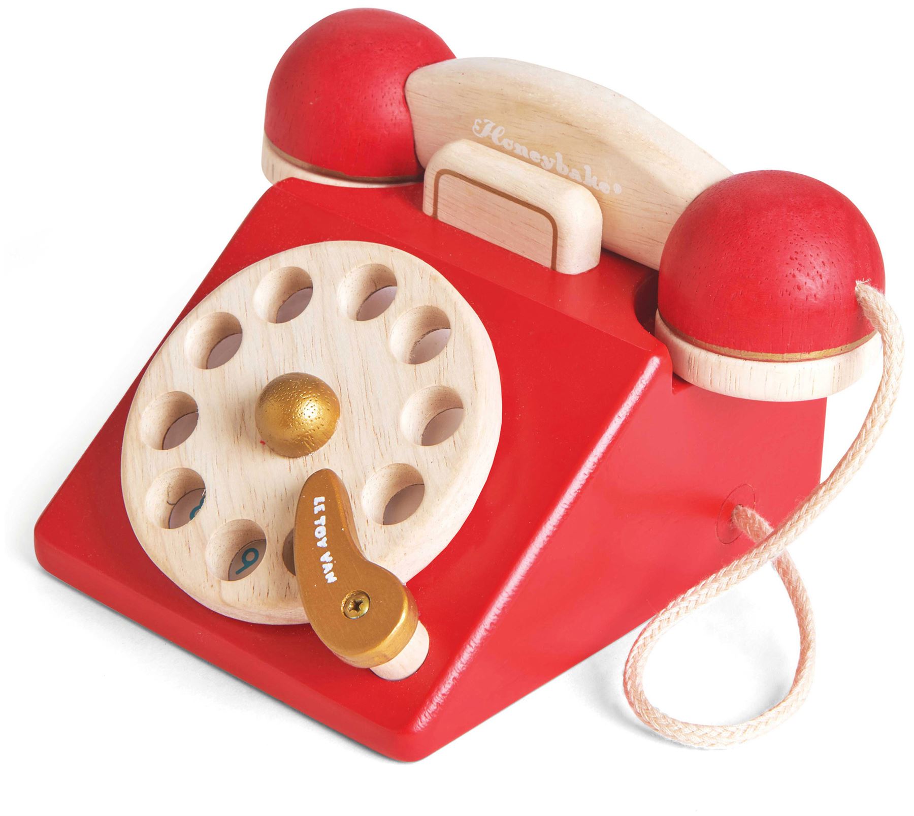 wooden toy phone