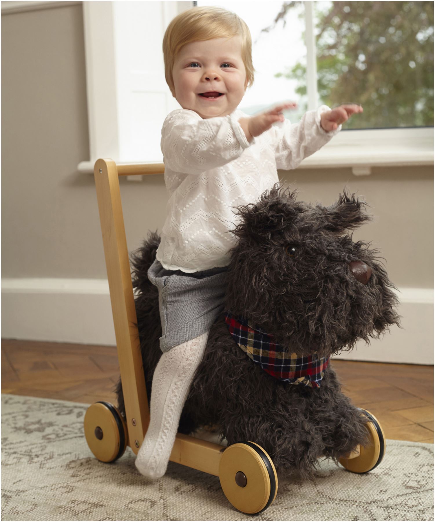 Little Bird Told Me SCOTTIE DOG PUSH ALONG Push Pull Along Toy