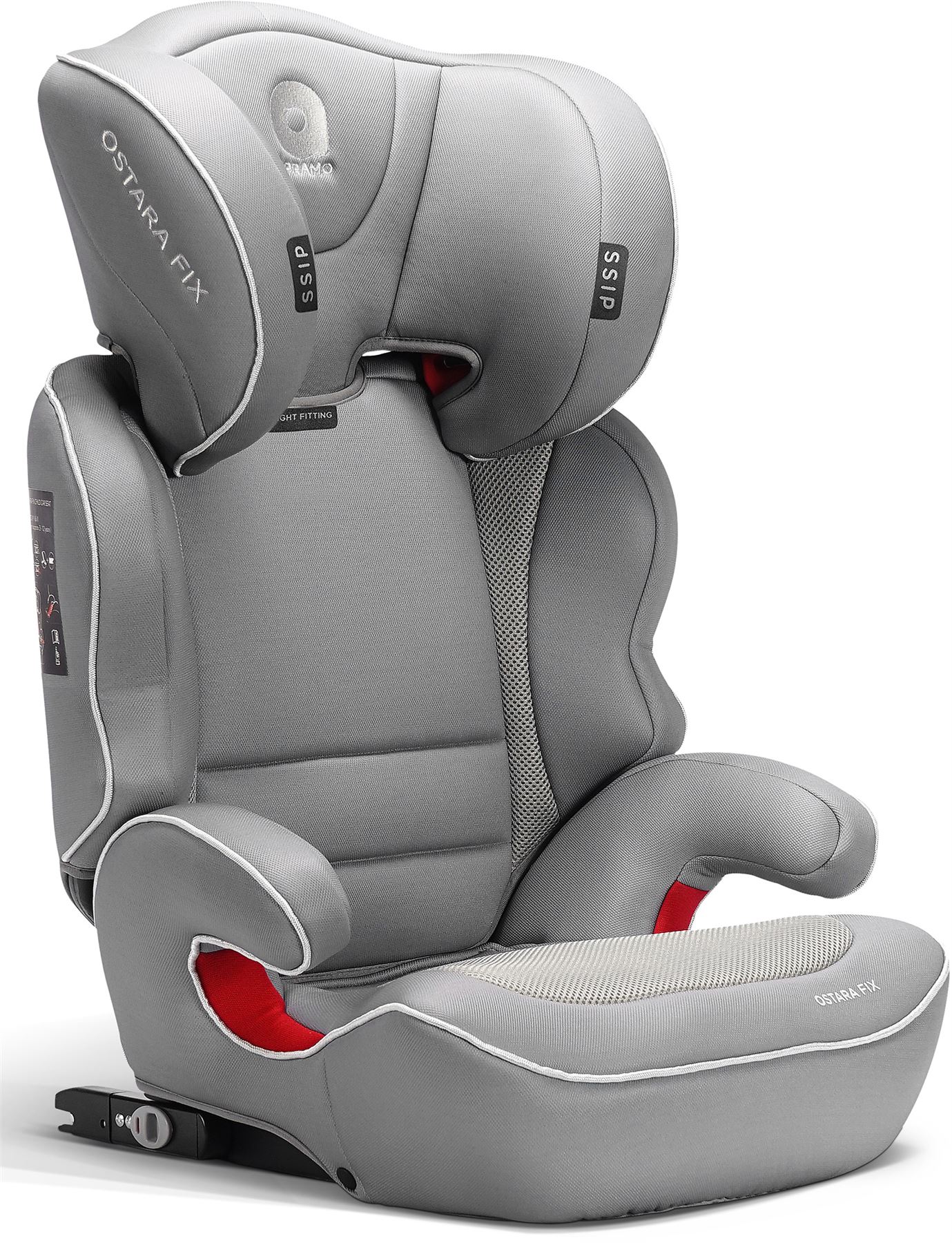 Apramo OSTARA FIX CHILD CAR SEAT GROUP 2/3 STEEL GREY 3 12 Years BN
