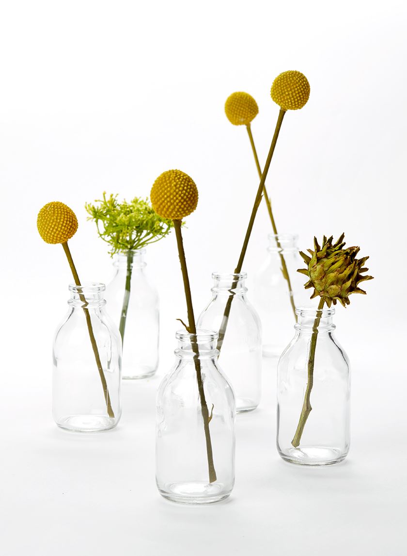 Glass Milk Bottle Bud Vases Vintage Milk Bottle Style Vases