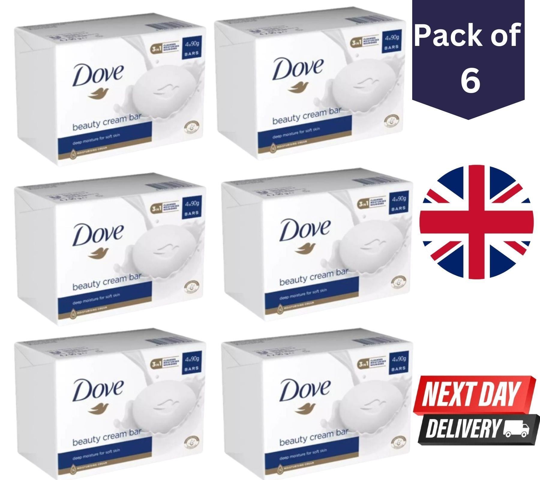 Dove Original Beauty Soap 4x 90g Moisturizing Cream 4 Healthier Skin Pack 1 to 6 - Picture 14 of 14