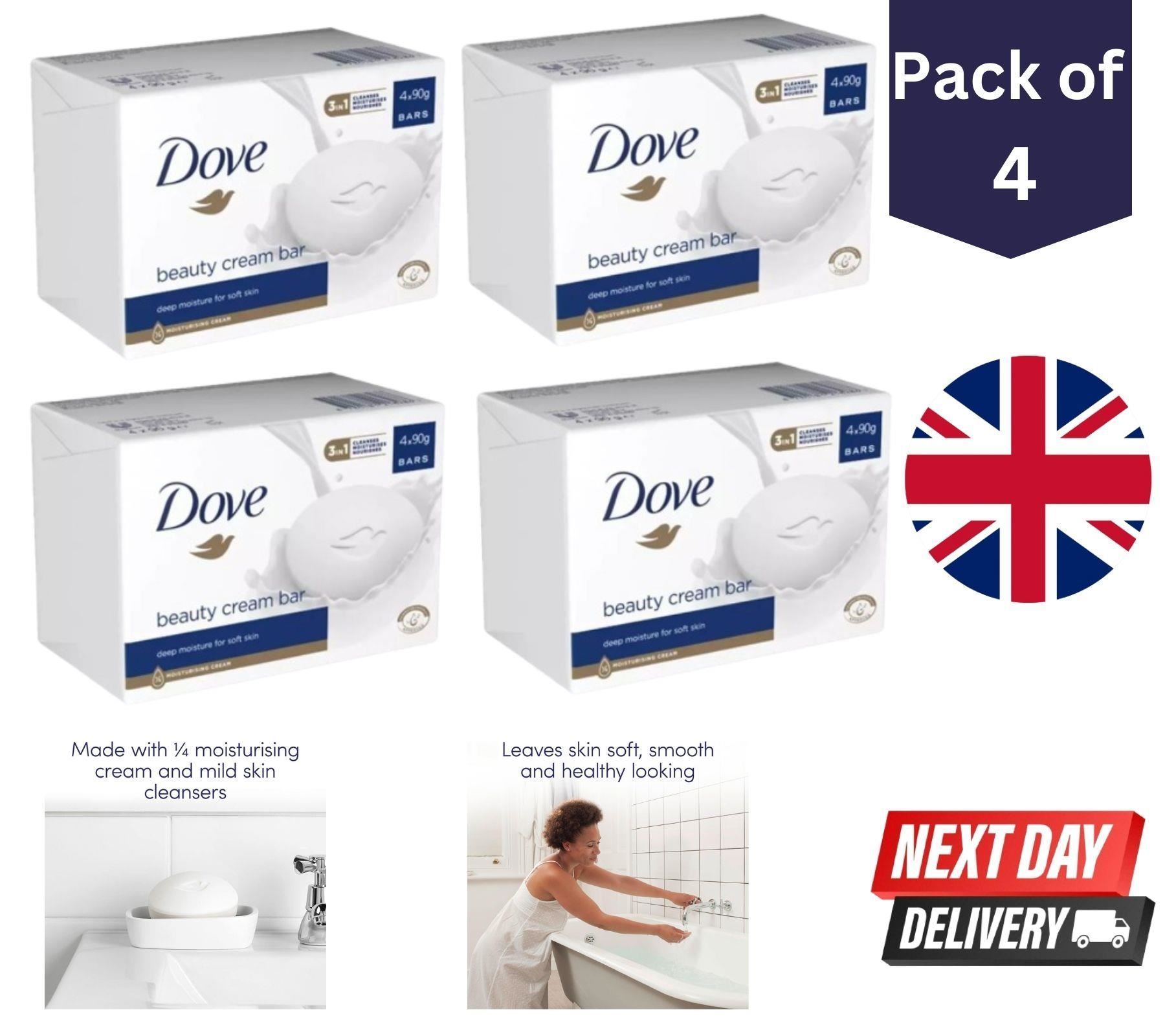 Dove Original Beauty Soap 4x 90g Moisturizing Cream 4 Healthier Skin Pack 1 to 6 - Picture 13 of 14