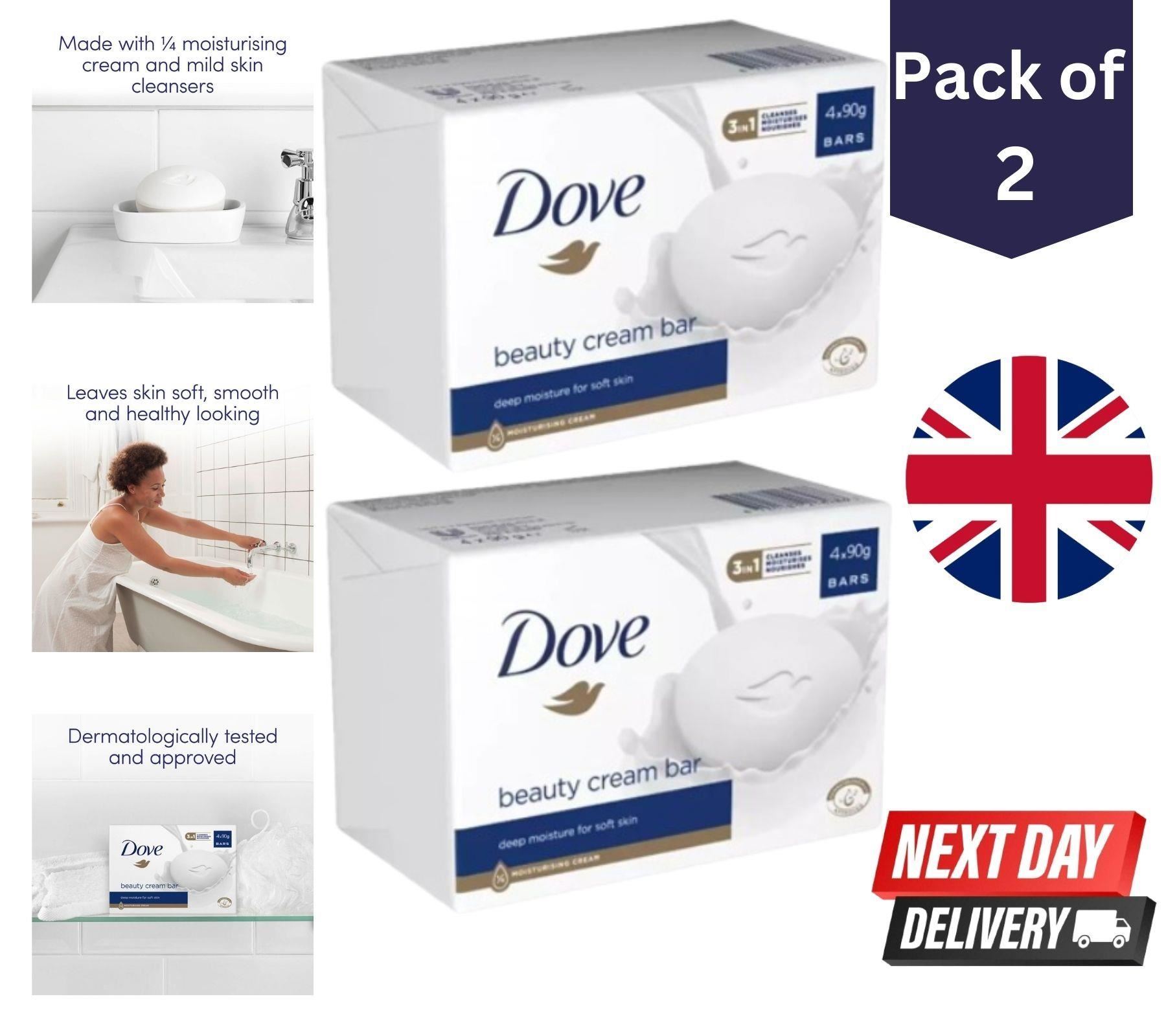 Dove Original Beauty Soap 4x 90g Moisturizing Cream 4 Healthier Skin Pack 1 to 6 - Picture 11 of 14