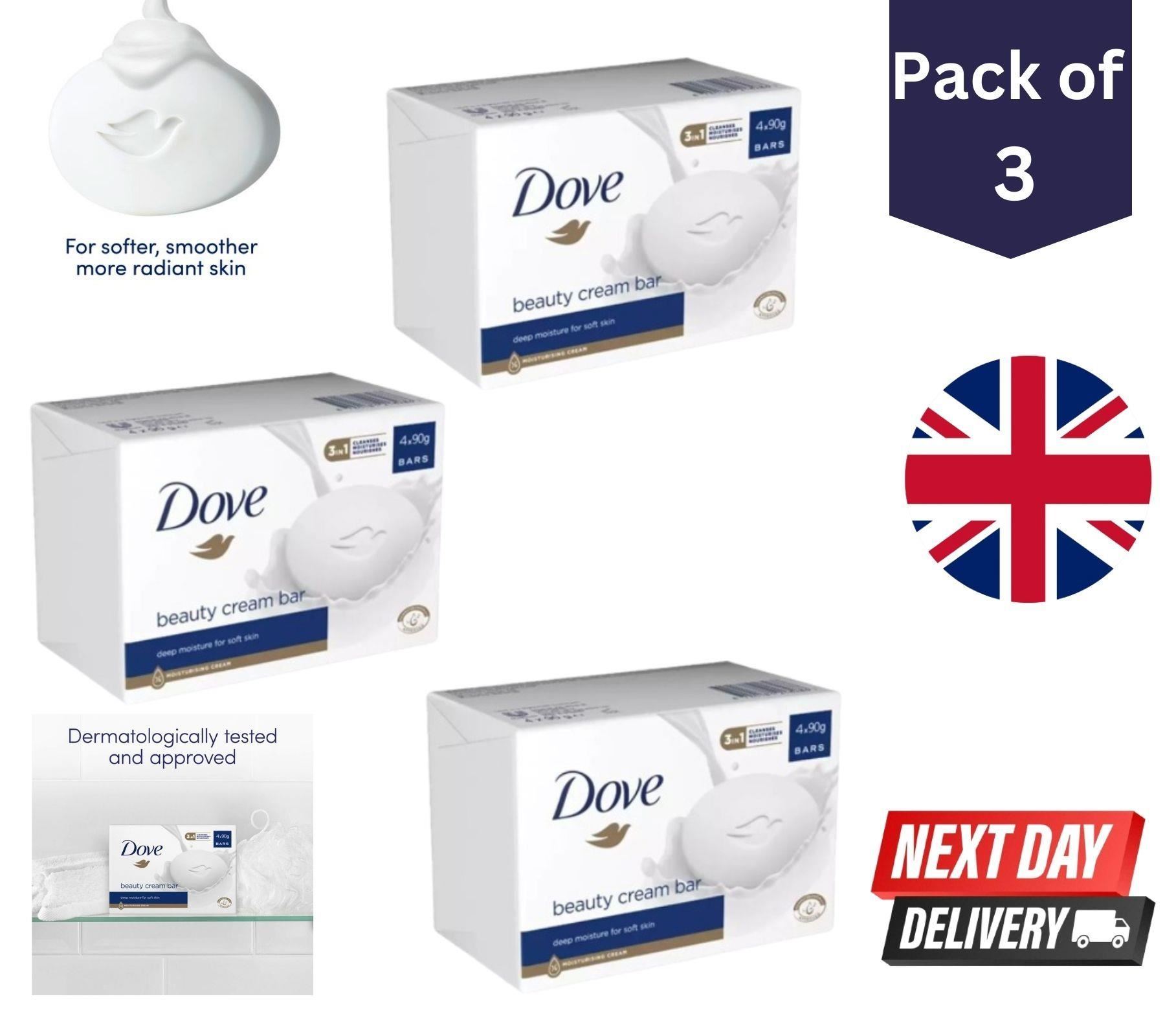 Dove Original Beauty Soap 4x 90g Moisturizing Cream 4 Healthier Skin Pack 1 to 6 - Picture 12 of 14