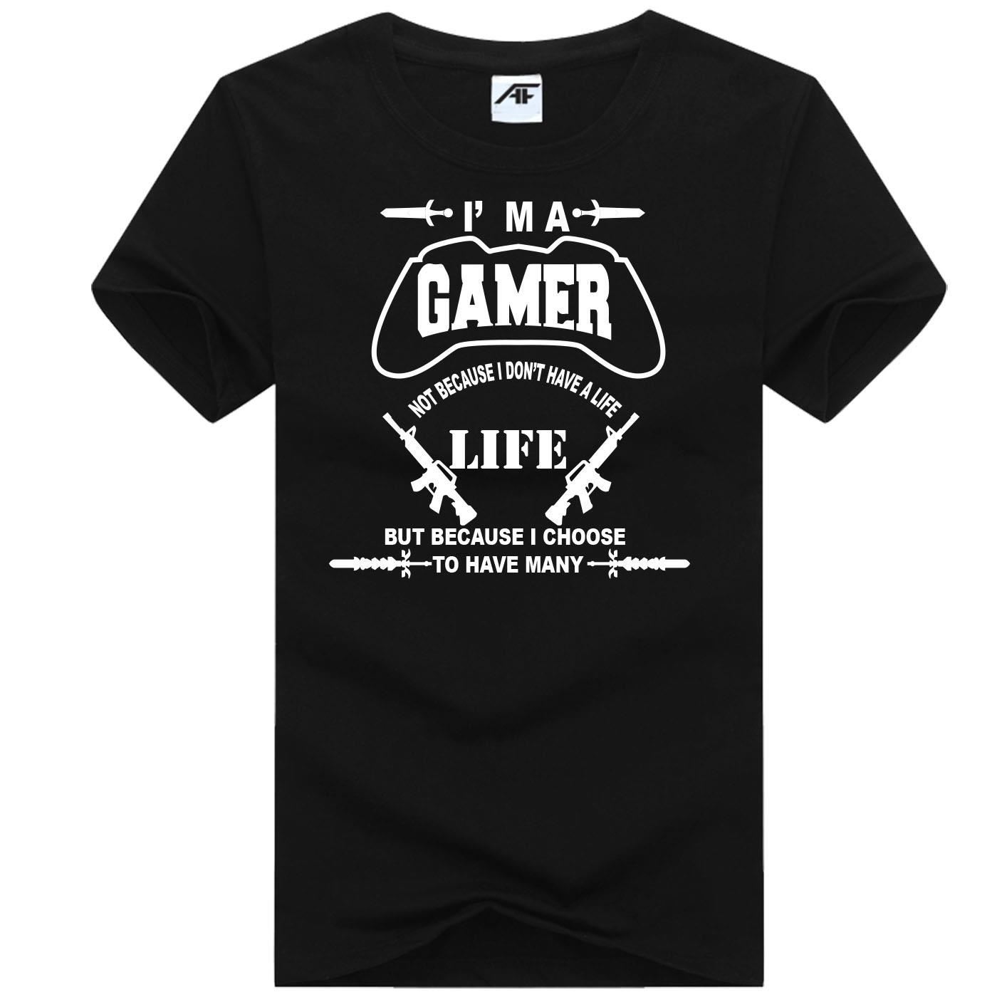 Boys Gamer Life Printed T Shirt Mens Short Sleeve Round Neck Shirt Top - Bild 3 von 6