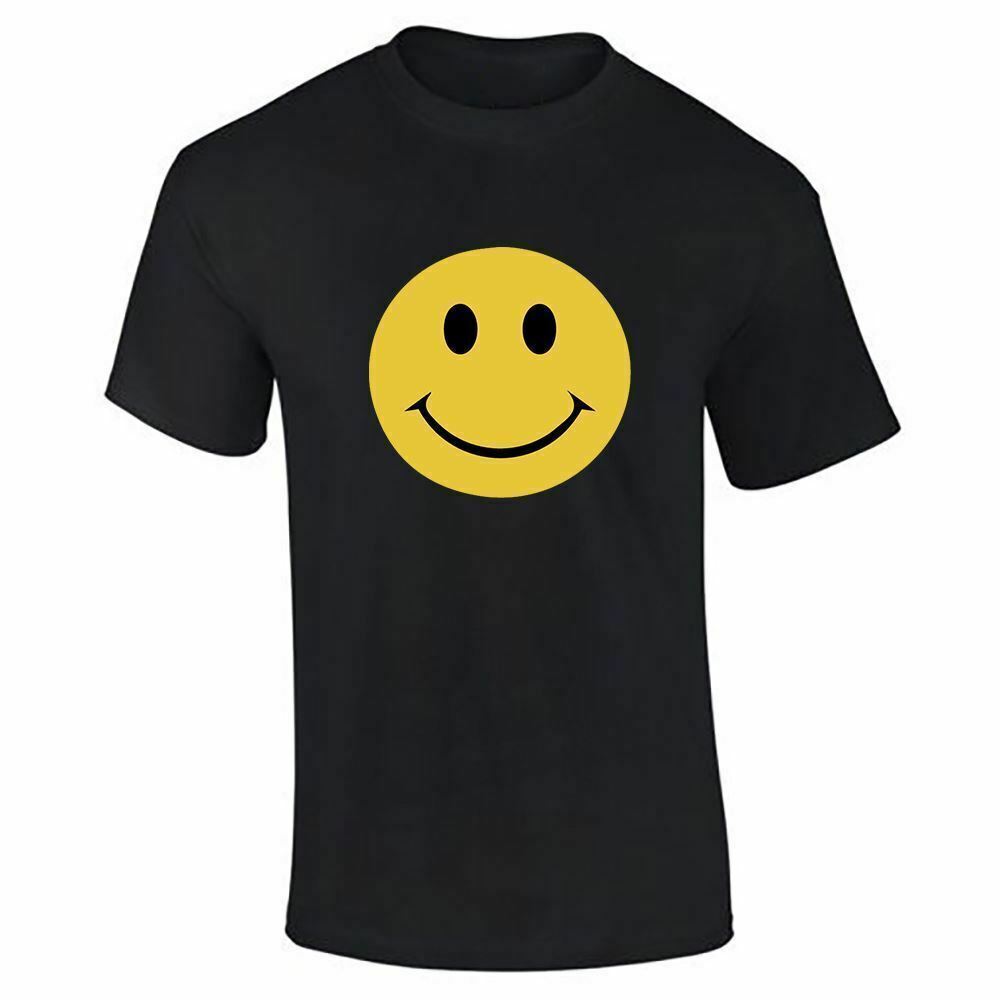 Jungen Lächelndes Emoji Gesicht Bedrucktes T-Shirt Herren Kurzarm Rundhals Shirt Oberteil - Bild 3 von 17