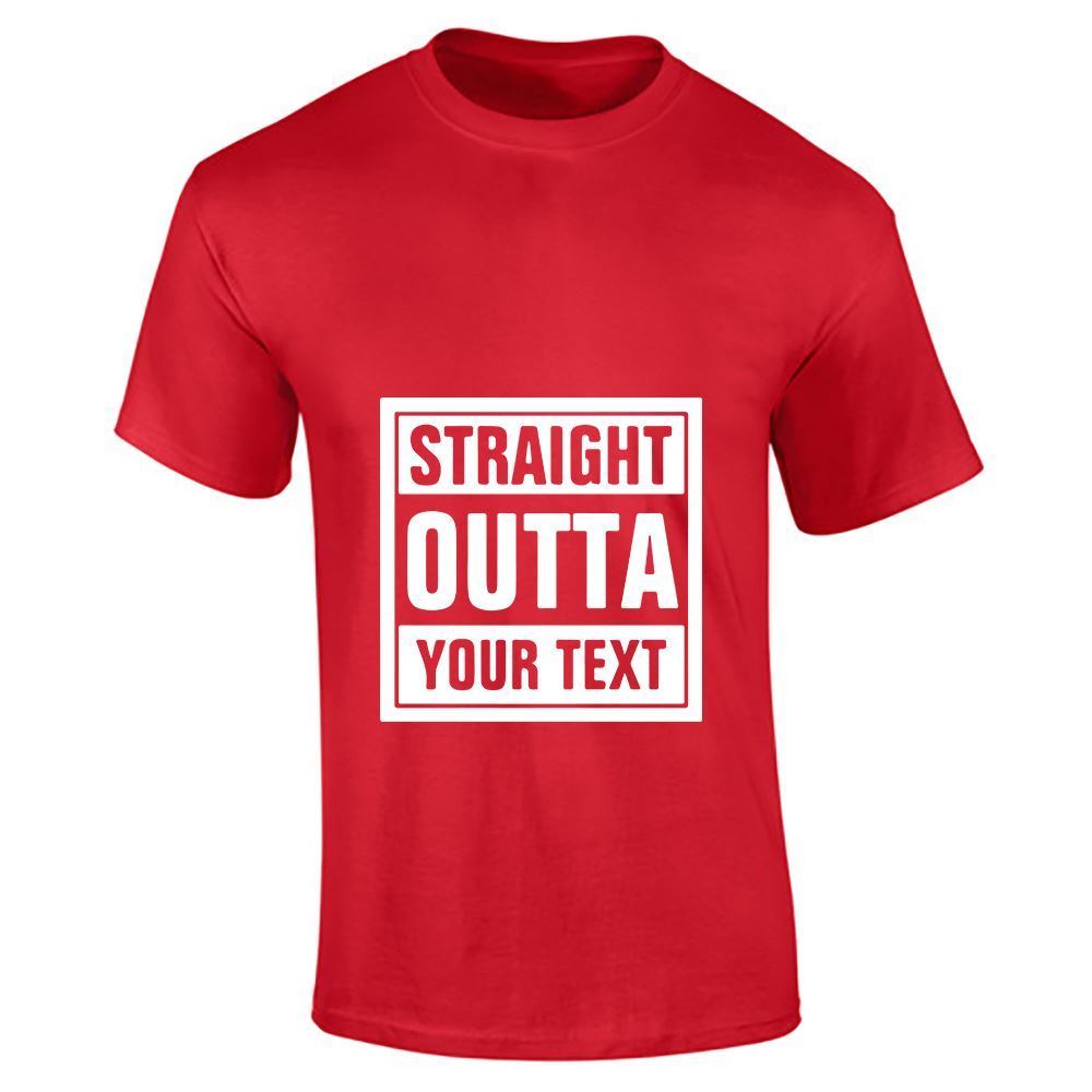 Straight Outta Your Text Mens Boys Top Casual Fitness T Shirt Sports Cotton Tee - Picture 14 of 18