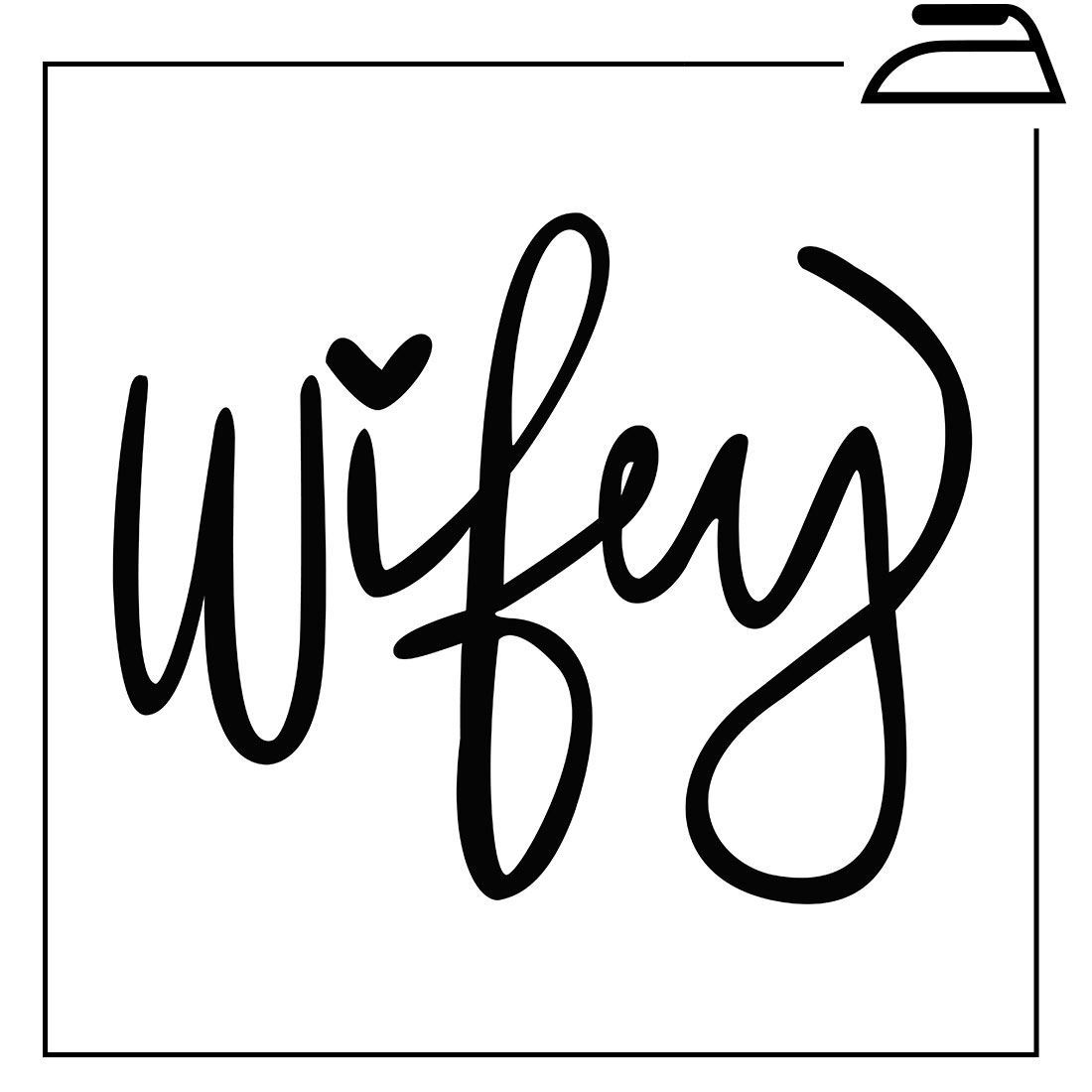 Hubby Wifey Iron On T Shirt Transfer His Hers Wedding Groom Bride Married Vinyl - Picture 2 of 3