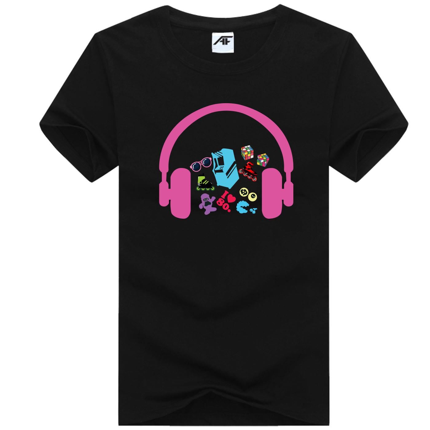 Music Headphones T-Shirt for Men & Kids Graphic Tee Matching Family Style - Picture 10 of 17