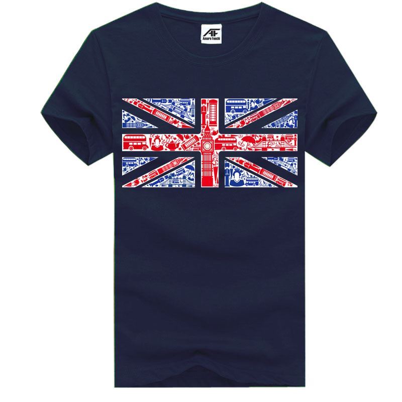 Union Jack Montaje Mural Bandera Top Hombres Niños Camiseta Camiseta Cuello Redondo Lote - Imagen 18 de 21
