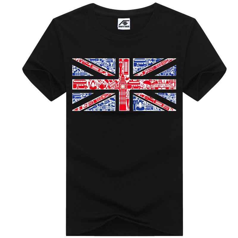 Union Jack Montaje Mural Bandera Top Hombres Niños Camiseta Camiseta Cuello Redondo Lote - Imagen 14 de 21