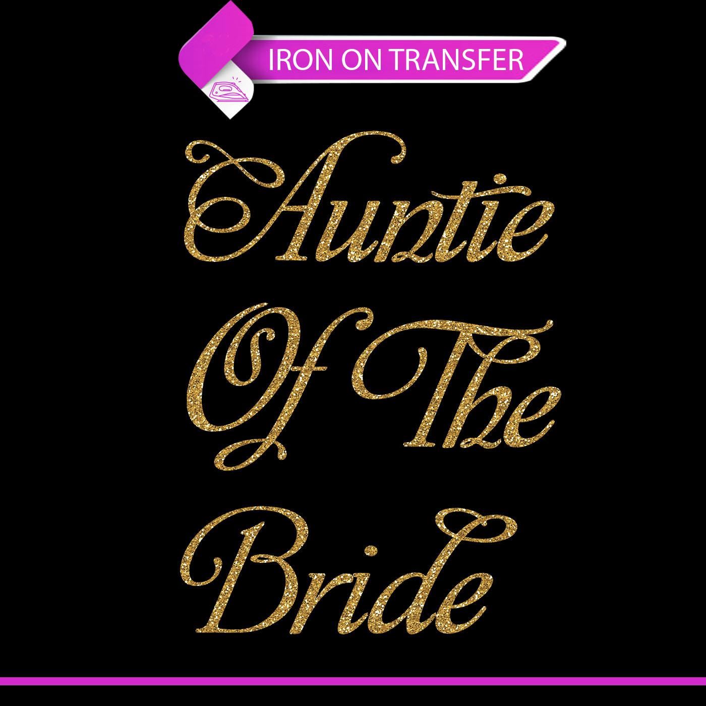 Bride Squad Hen Do Party Vinyl Iron On Transfer T Shirt Sparkle Custom Top 7723 - Picture 23 of 28