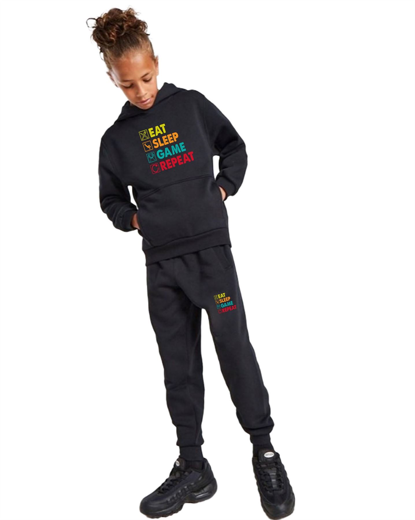 Men & Kids Game Tracksuits Sweatshirt & Sweatpants Set 2 Piece Casual Activewear - Picture 10 of 71