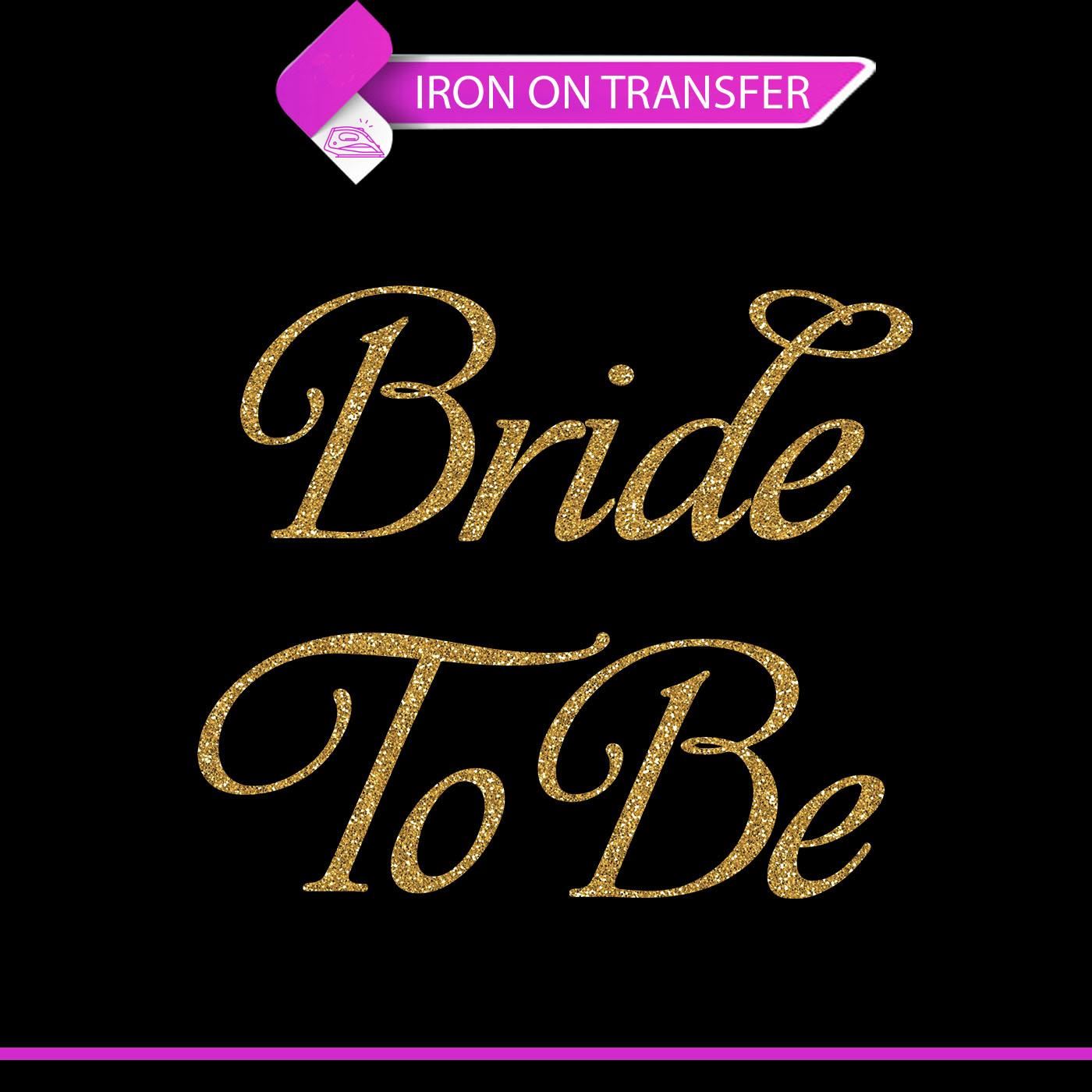 Bride Squad Hen Do Party Vinyl Iron On Transfer T Shirt Sparkle Custom Top 7723 - Picture 18 of 28