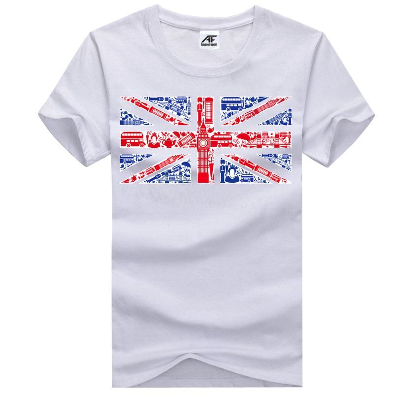 Union Jack Montaje Mural Bandera Top Hombres Niños Camiseta Camiseta Cuello Redondo Lote - Imagen 10 de 21