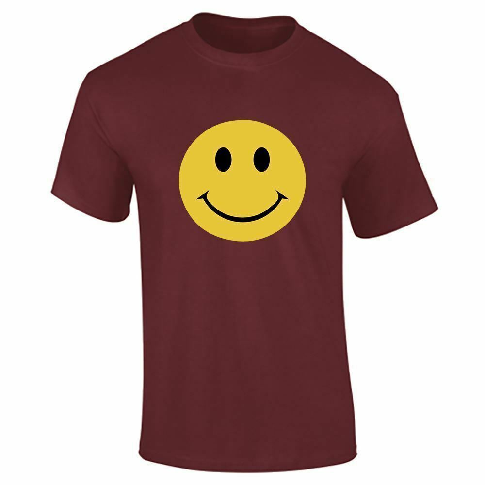 Jungen Lächelndes Emoji Gesicht Bedrucktes T-Shirt Herren Kurzarm Rundhals Shirt Oberteil - Bild 7 von 17