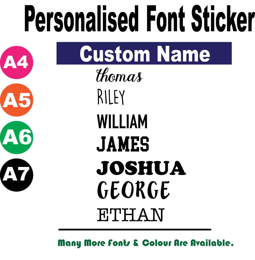 Custom Personalised Create Your Own Decal Stickers Windows Wall Your Name Text - Picture 5 of 7