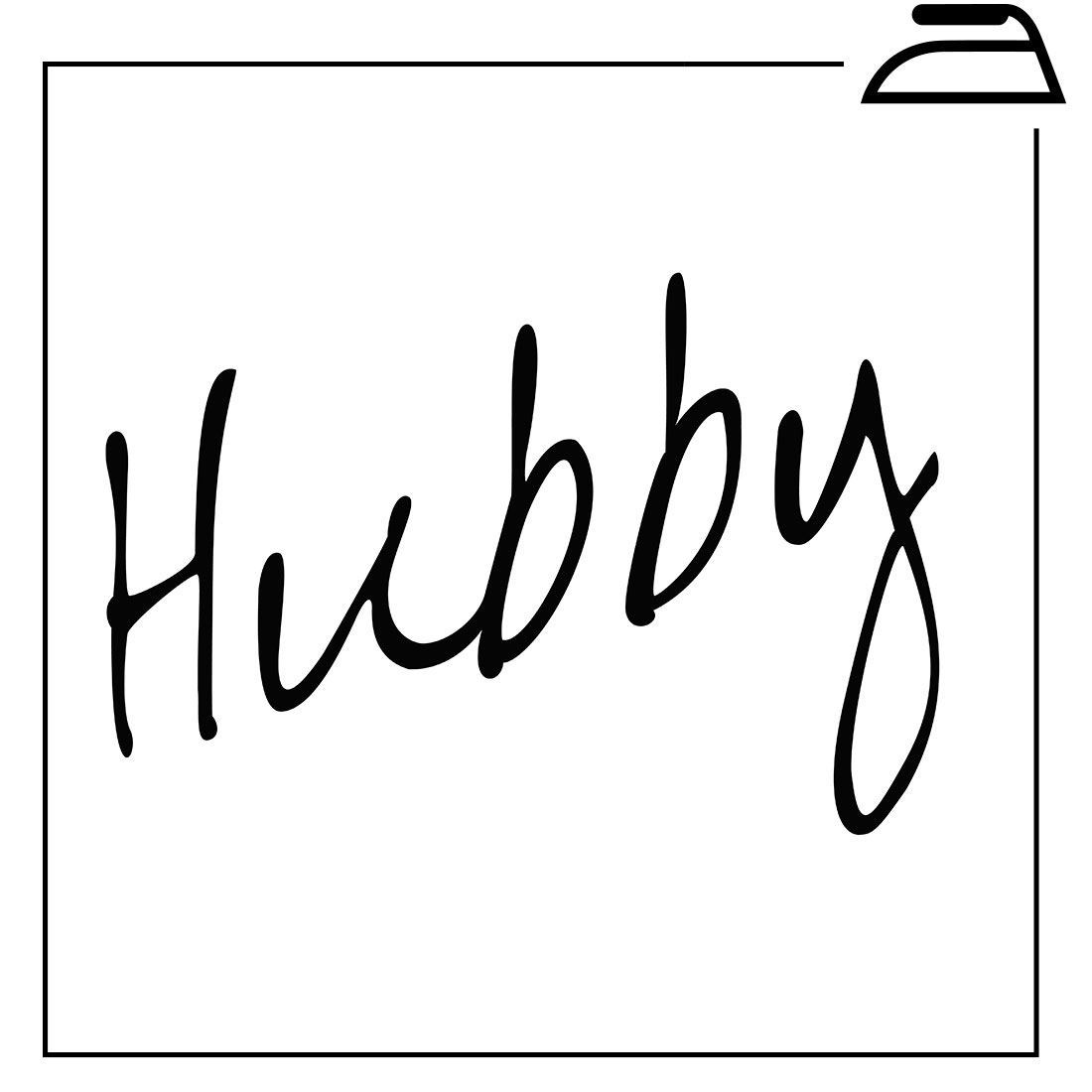 Hubby Wifey Iron On T Shirt Transfer His Hers Wedding Groom Bride Married Vinyl - Picture 3 of 3