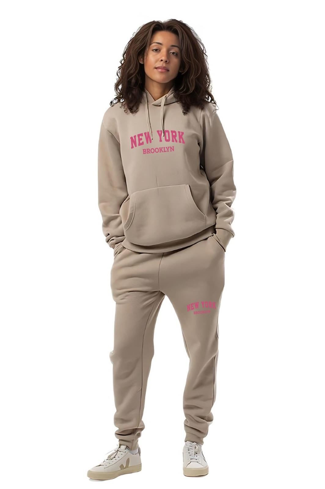 Women Kids Fun Fancy Prints Hoodie & Joggers Tracksuit 2 Pcs Outfit - Picture 23 of 29