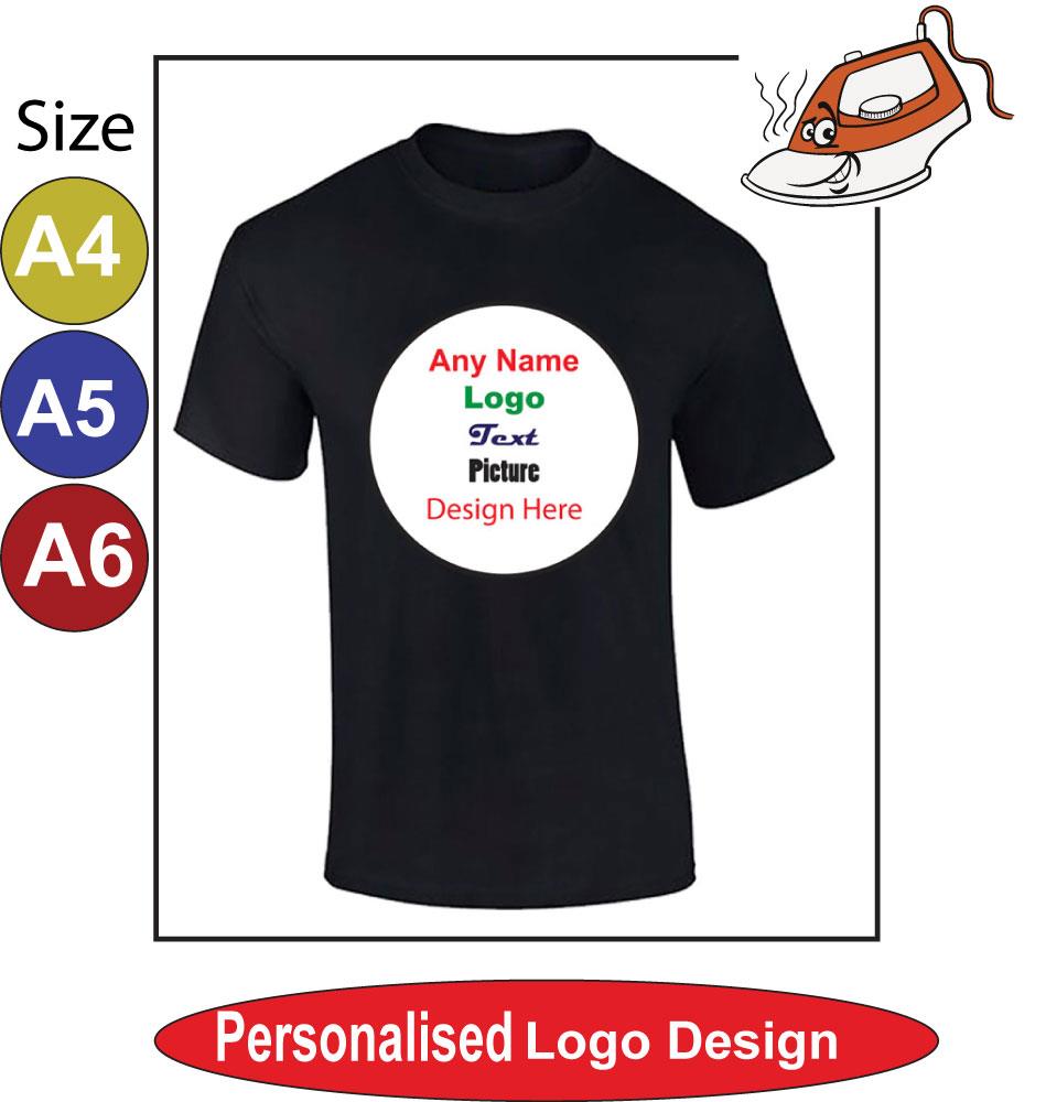 Custom Personalised Iron On Heat Transfer T Shirt Picture Photo Your